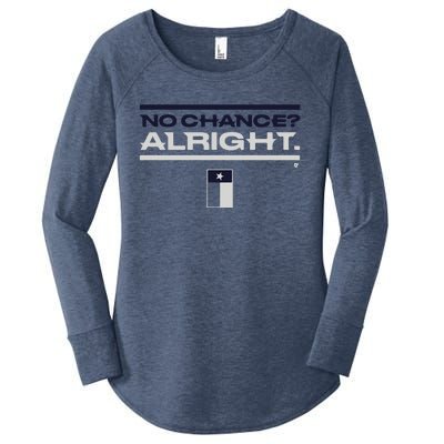 Houston No Chance Alright Women's Perfect Tri Tunic Long Sleeve Shirt