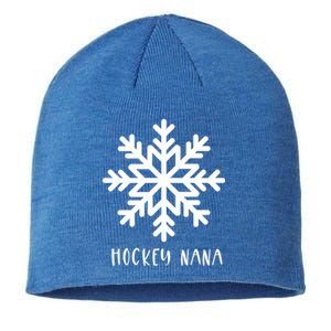 Hockey Nana Cute Winter Sports And Snow And Snowflake Gift Sustainable Beanie