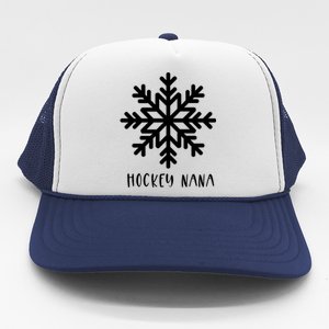 Hockey Nana Cute Winter Sports And Snow And Snowflake Gift Trucker Hat