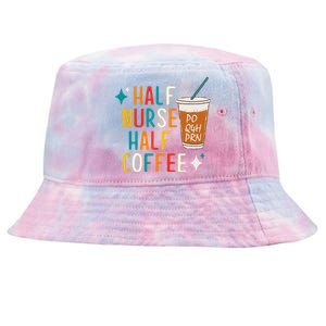 Half Nurse Coffee Nurse Gifts Nurse Week Gifts Funny Nurse Tie-Dyed Bucket Hat