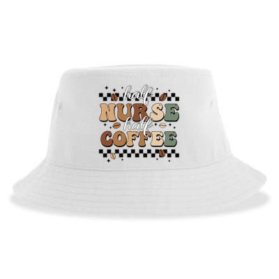 Half Nurse Coffee Nurse Gifts Nurse Week Gifts Funny Nurse Sustainable Bucket Hat