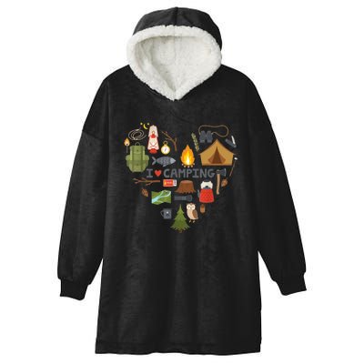 Hiking Nature Climbing Camp Lover Nature I Love Camping Hooded Wearable Blanket