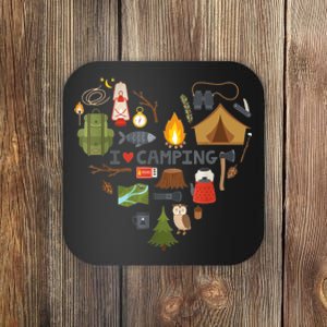 Hiking Nature Climbing Camp Lover Nature I Love Camping Coaster