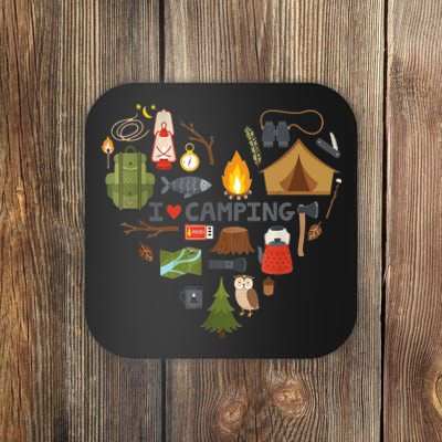 Hiking Nature Climbing Camp Lover Nature I Love Camping Coaster