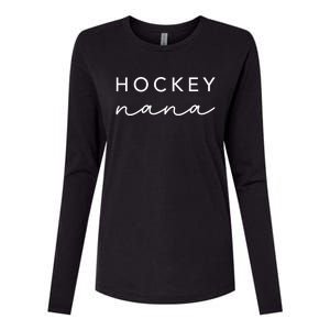 Hockey Nana Cute Trendy Hockey Grandma Gift Womens Cotton Relaxed Long Sleeve T-Shirt