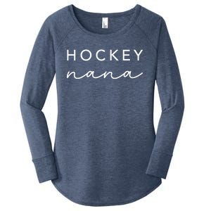 Hockey Nana Cute Trendy Hockey Grandma Gift Women's Perfect Tri Tunic Long Sleeve Shirt