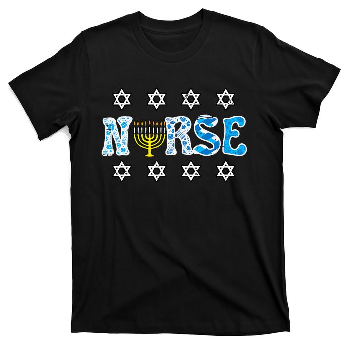 Hanukkah Nurse Chanukah  Jewish RN ER ICU  T-Shirt