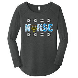 Hanukkah Nurse Chanukah  Jewish RN ER ICU  Women's Perfect Tri Tunic Long Sleeve Shirt