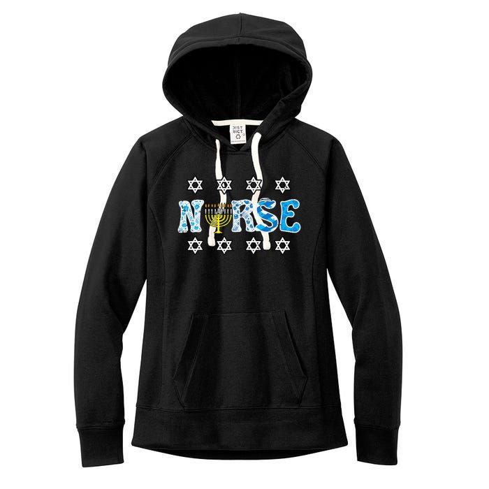 Hanukkah Nurse Chanukah  Jewish RN ER ICU  Women's Fleece Hoodie