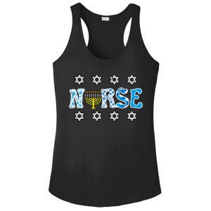 Hanukkah Nurse Chanukah  Jewish RN ER ICU  Ladies PosiCharge Competitor Racerback Tank