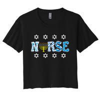 Hanukkah Nurse Chanukah  Jewish RN ER ICU  Women's Crop Top Tee