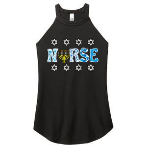 Hanukkah Nurse Chanukah  Jewish RN ER ICU  Women's Perfect Tri Rocker Tank