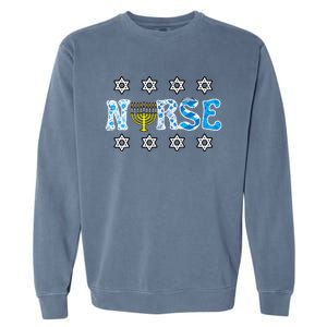 Hanukkah Nurse Chanukah  Jewish RN ER ICU  Garment-Dyed Sweatshirt