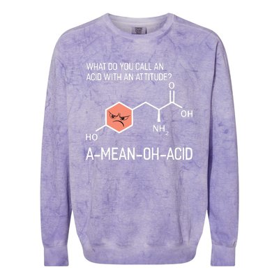 Humor Nerdy Chemistry T Gifts Amino Acid For Women Men Colorblast Crewneck Sweatshirt