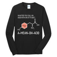 Humor Nerdy Chemistry T Gifts Amino Acid For Women Men Tall Long Sleeve T-Shirt