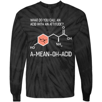 Humor Nerdy Chemistry T Gifts Amino Acid For Women Men Tie-Dye Long Sleeve Shirt