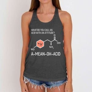 Humor Nerdy Chemistry T Gifts Amino Acid For Women Men Women's Knotted Racerback Tank