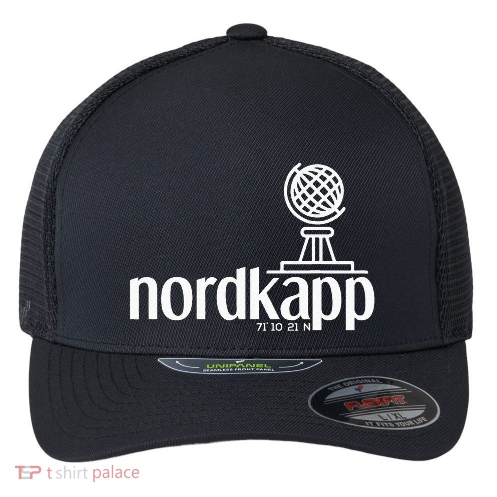 Historical North Cape Norway Scandinavia Design Flexfit Unipanel Trucker Cap