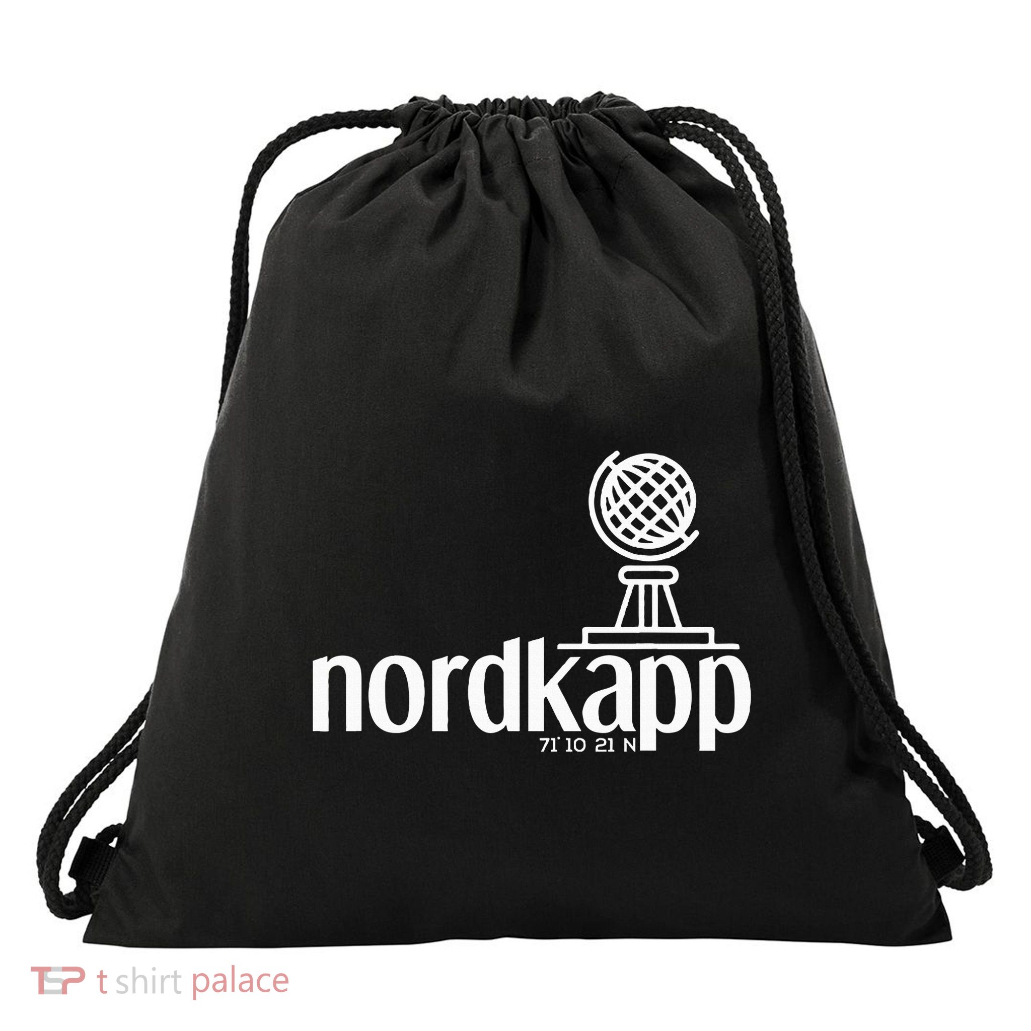 Historical North Cape Norway Scandinavia Design Drawstring Bag