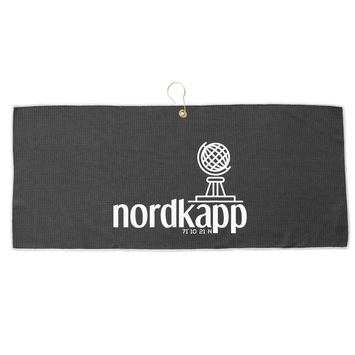 Historical North Cape Norway Scandinavia Design Large Microfiber Waffle Golf Towel