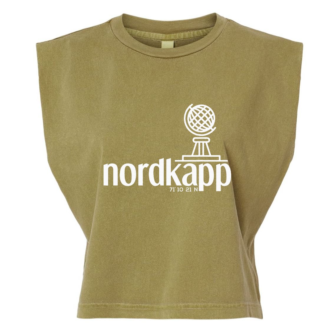 Historical North Cape Norway Scandinavia Design Garment-Dyed Women's Muscle Tee