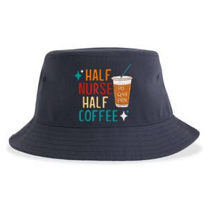 Half Nurse Coffee Nurse Gifts Nurse Week Gifts Funny Nurse Sustainable Bucket Hat