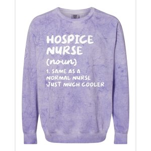 Hospice Nurse Definition Nursing Colorblast Crewneck Sweatshirt