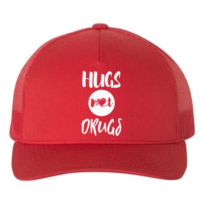 Hugs Not Drugs say no to drugs Red Ribbon week  gift Yupoong Adult 5-Panel Trucker Hat