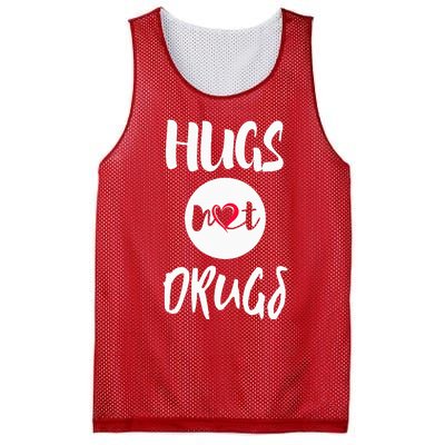 Hugs Not Drugs say no to drugs Red Ribbon week  gift Mesh Reversible Basketball Jersey Tank