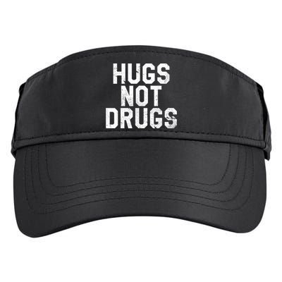 Hugs Not Drugs Distressed Jumbo Print Graphic Adult Drive Performance Visor