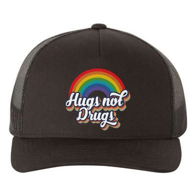 Hugs Not Drugs Rainbow Yupoong Adult 5-Panel Trucker Hat