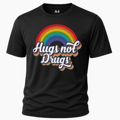 Hugs Not Drugs Rainbow Performance Shirt