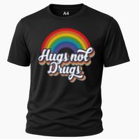 Hugs Not Drugs Rainbow Cooling Performance Crew T-Shirt