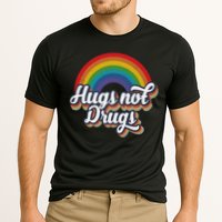 Hugs Not Drugs Rainbow Cooling Performance Crew T-Shirt