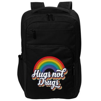 Hugs Not Drugs Rainbow Impact Tech Backpack