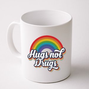 Hugs Not Drugs Rainbow Coffee Mug