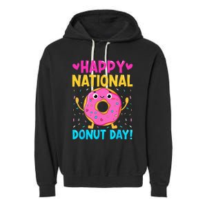 Happy National Donuts Day Baking Funny Baker Lover Girl Garment-Dyed Fleece Hoodie