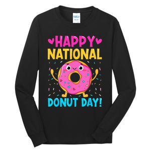 Happy National Donuts Day Baking Funny Baker Lover Girl Tall Long Sleeve T-Shirt