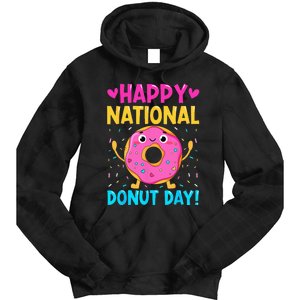 Happy National Donuts Day Baking Funny Baker Lover Girl Tie Dye Hoodie