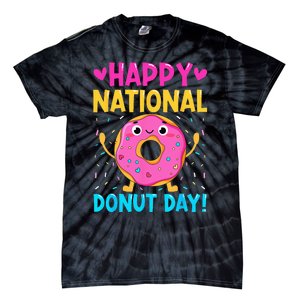 Happy National Donuts Day Baking Funny Baker Lover Girl Tie-Dye T-Shirt