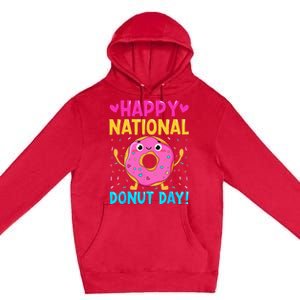 Happy National Donuts Day Baking Funny Baker Lover Girl Premium Pullover Hoodie