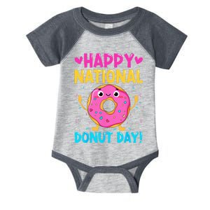 Happy National Donuts Day Baking Funny Baker Lover Girl Infant Baby Jersey Bodysuit