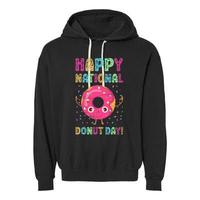 Happy National Donuts Day Baking Pastry Hole Chef Baker Garment-Dyed Fleece Hoodie