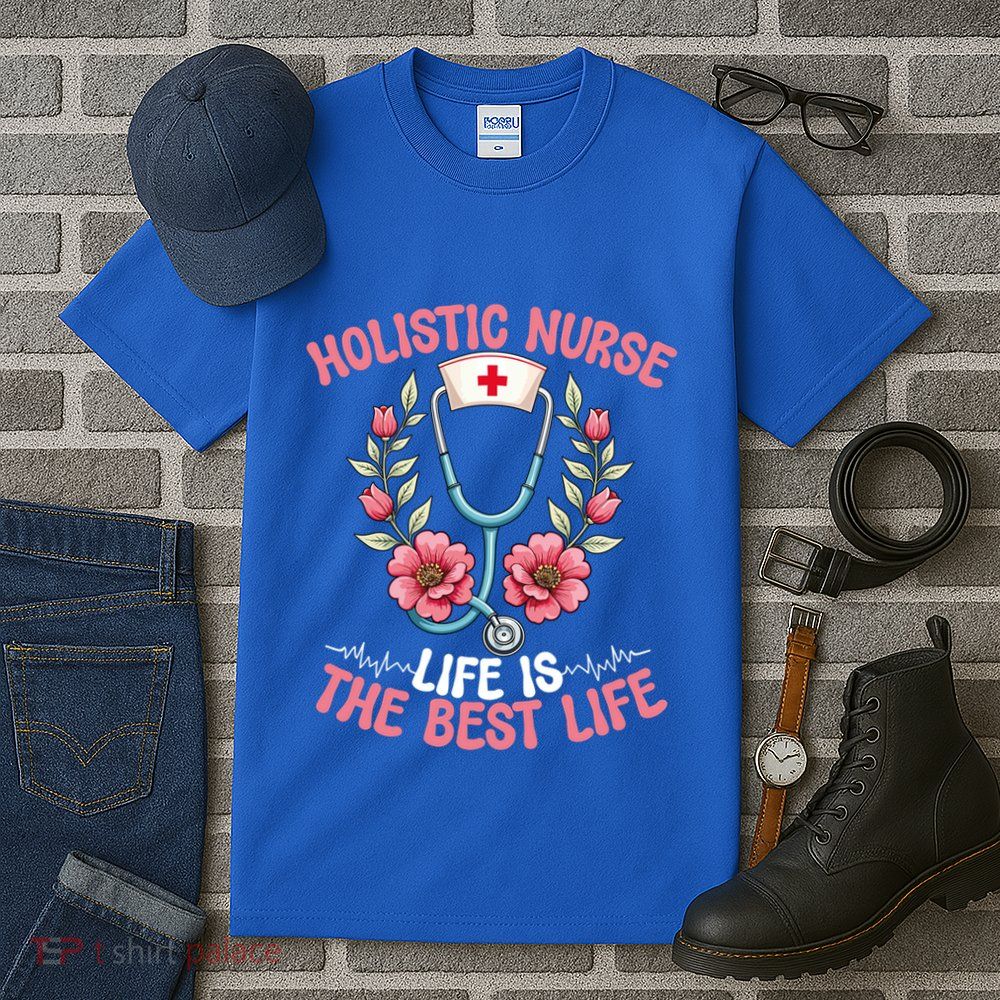 Holistic Nurse Design Stethoscope Nurse Gift Tall T-Shirt