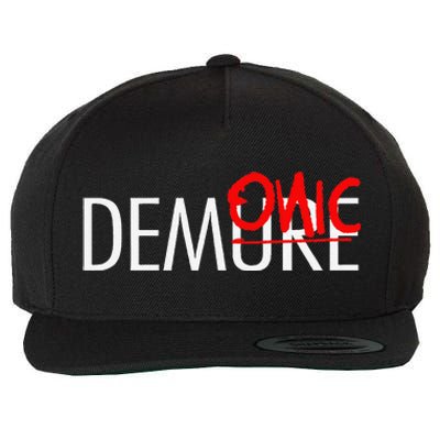 Halloween Not Demure Corrected To Demonic Wool Snapback Cap