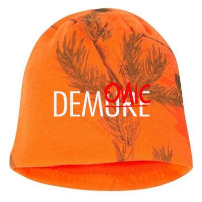 Halloween Not Demure Corrected To Demonic Kati - Camo Knit Beanie