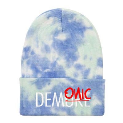 Halloween Not Demure Corrected To Demonic Tie Dye 12in Knit Beanie