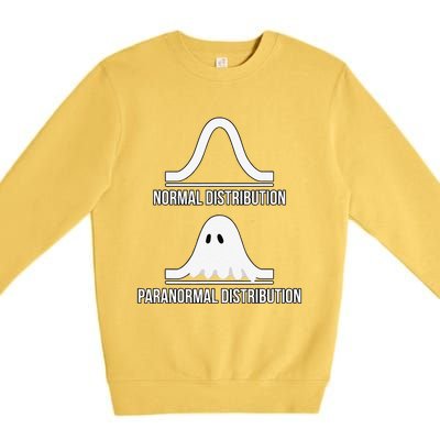 Halloween Normal Distribution Paranormal Funny Math Premium Crewneck Sweatshirt