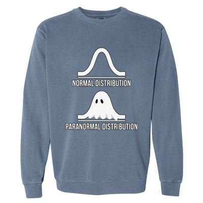 Halloween Normal Distribution Paranormal Funny Math Garment-Dyed Sweatshirt