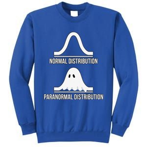 Halloween Normal Distribution Paranormal Funny Math Tall Sweatshirt